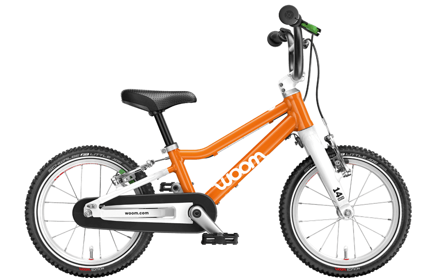 Orange Farbenes Woom Kinderrad in 14 Zoll