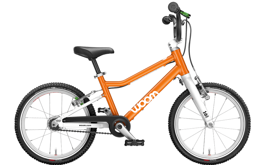 Orange Farbenes Woom Kinderrad in 16 Zoll